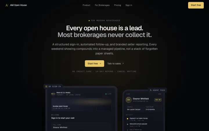 Homepage of AM Open House
