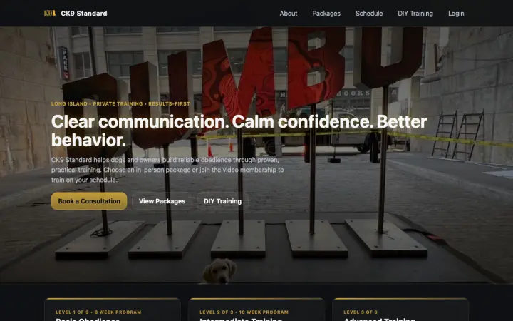 Homepage of CK9 Standard